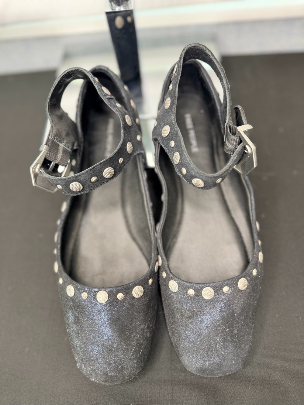 NWT Free People| Studded Ankle-Strap Flats
